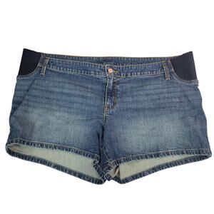 Under Belly Maternity Jean Shorts  Isabel Maternity by Ingrid & Isabel 17 Blue